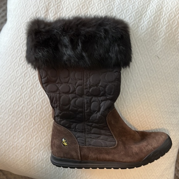 HOST PICK!!!  Coach suede and fur boots - Picture 4 of 10